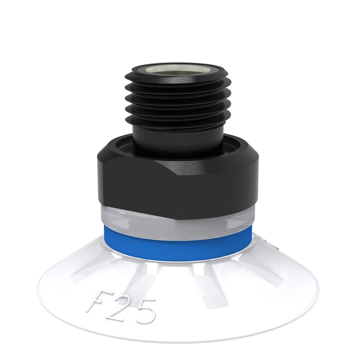Suction cup F25 Silicone FCM, G1/8" male, with mesh filter - 1