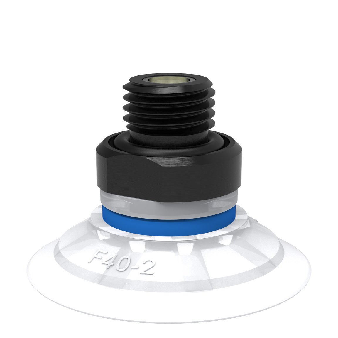 Ventosa F40-2 Silicone FCM, G1/4" maschio con filtro a rete - 1