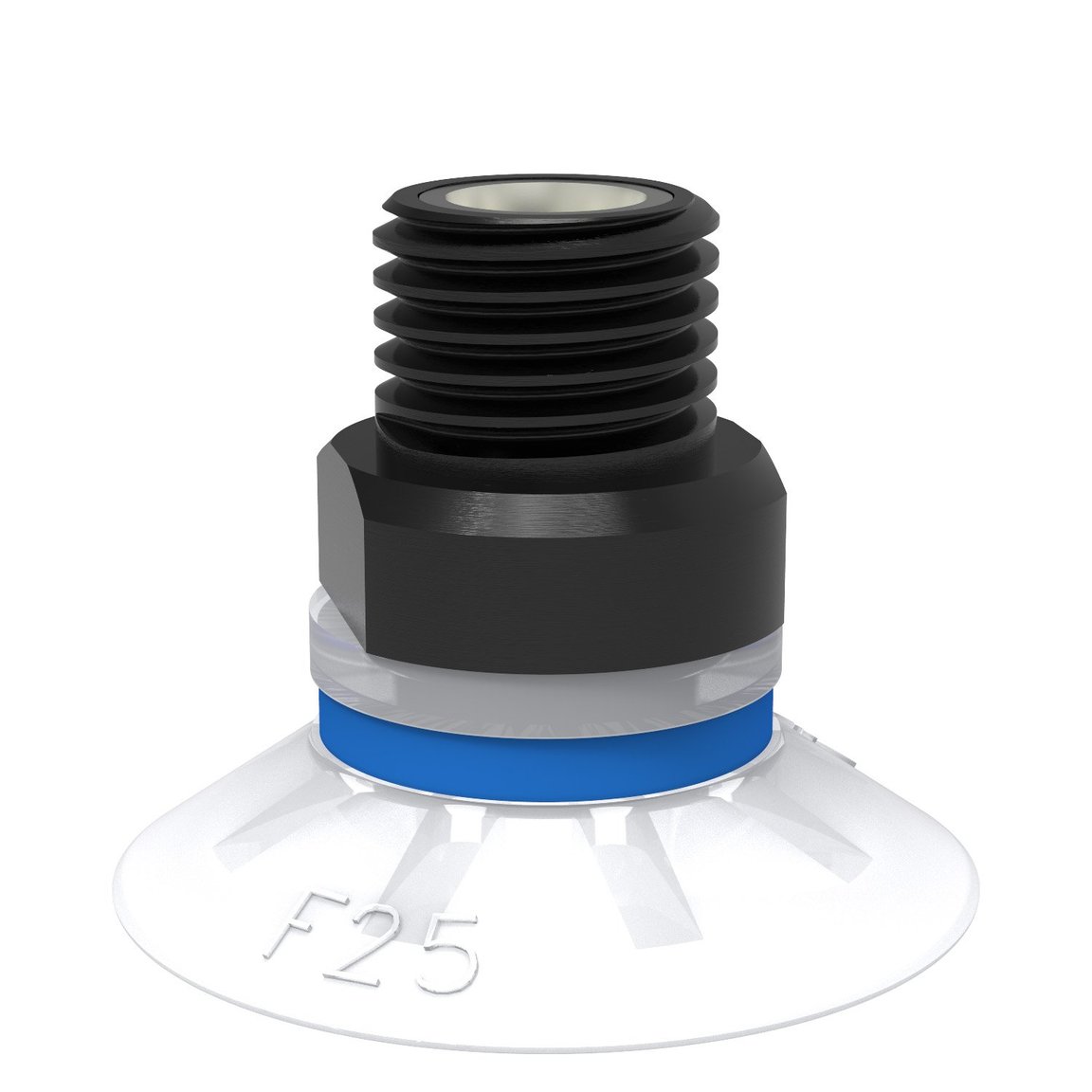 Suction cup F25 Silicone FCM, 1/8" NPT male, with mesh filter - 1