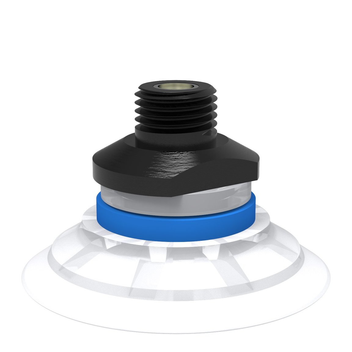 Suction cup F50-2 Silicone FCM, 1/4" NPT male, with mesh filter - 1