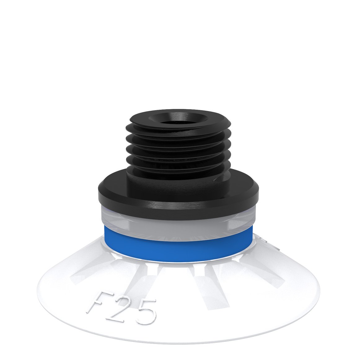 Ventouse F25 Silicone FCM, G1/8" mâle/M5 fem., avec filtre maille - 1