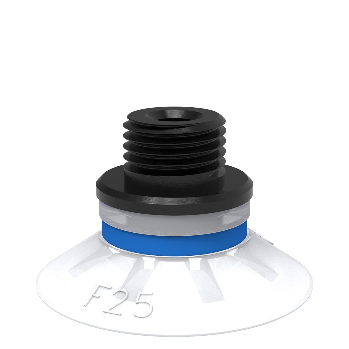 Suction cup F25 Silicone FCM, G1/8" male/M5 female, with mesh filter - 1
