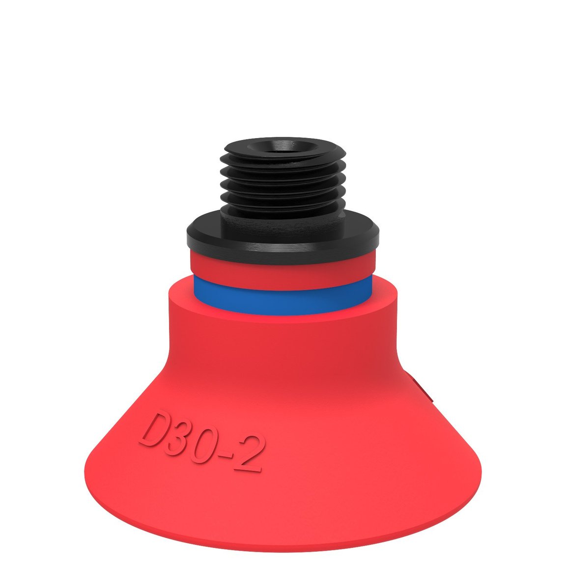 Suction cup D30-2 Silicone, G1/8" male/M5 female, with mesh filter