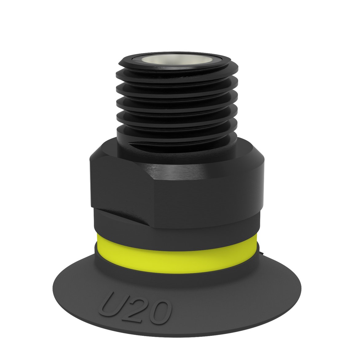 Suction cup U20 Chloroprene, 1/8" NPT male, with mesh filter