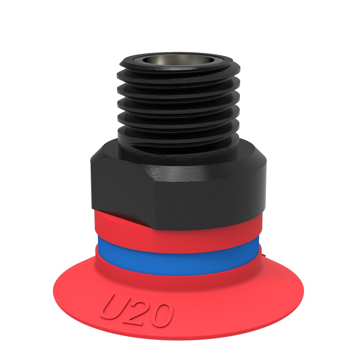 Suction cup U20 Silicone, 1/8" NPT male, with mesh filter