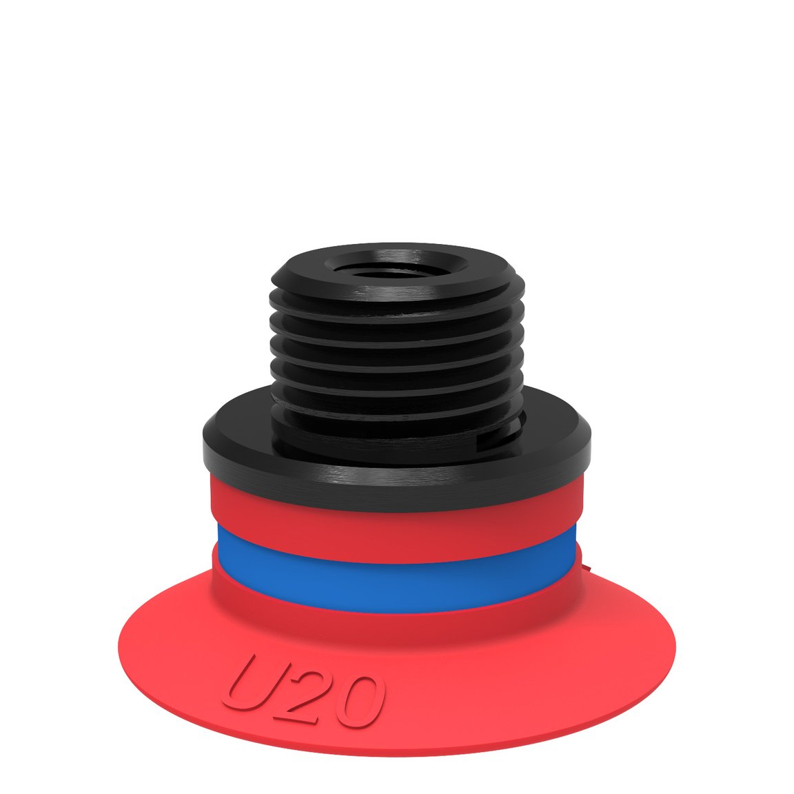 Suction cup U20 Silicone, G1/8" male/M5 female