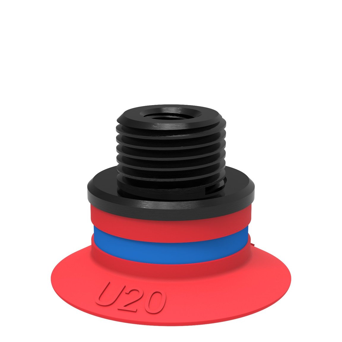 Suction cup U20 Silicone, G1/8" male/M5 female