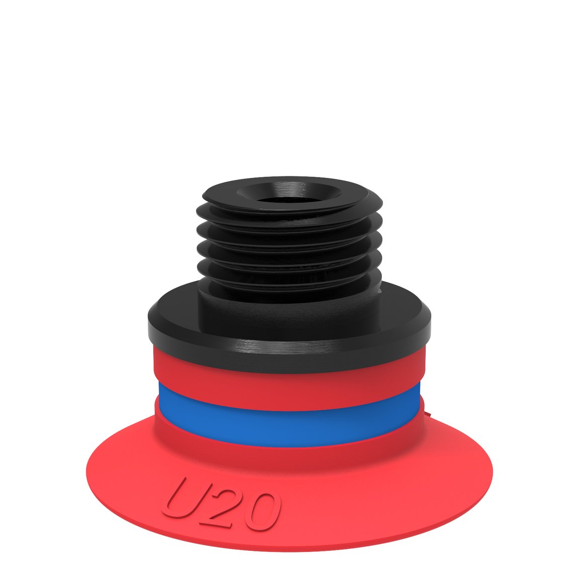 Suction cup U20 Silicone, G1/8" male/M5 female, with mesh filter - 1