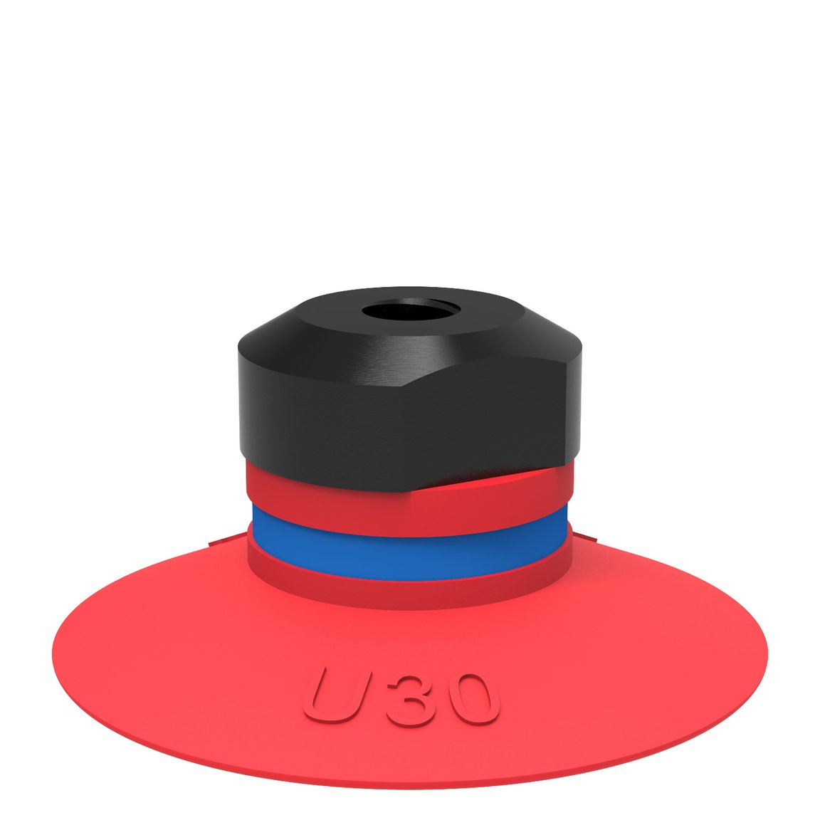 Suction cup U30 Silicone, M5 female, with mesh filter