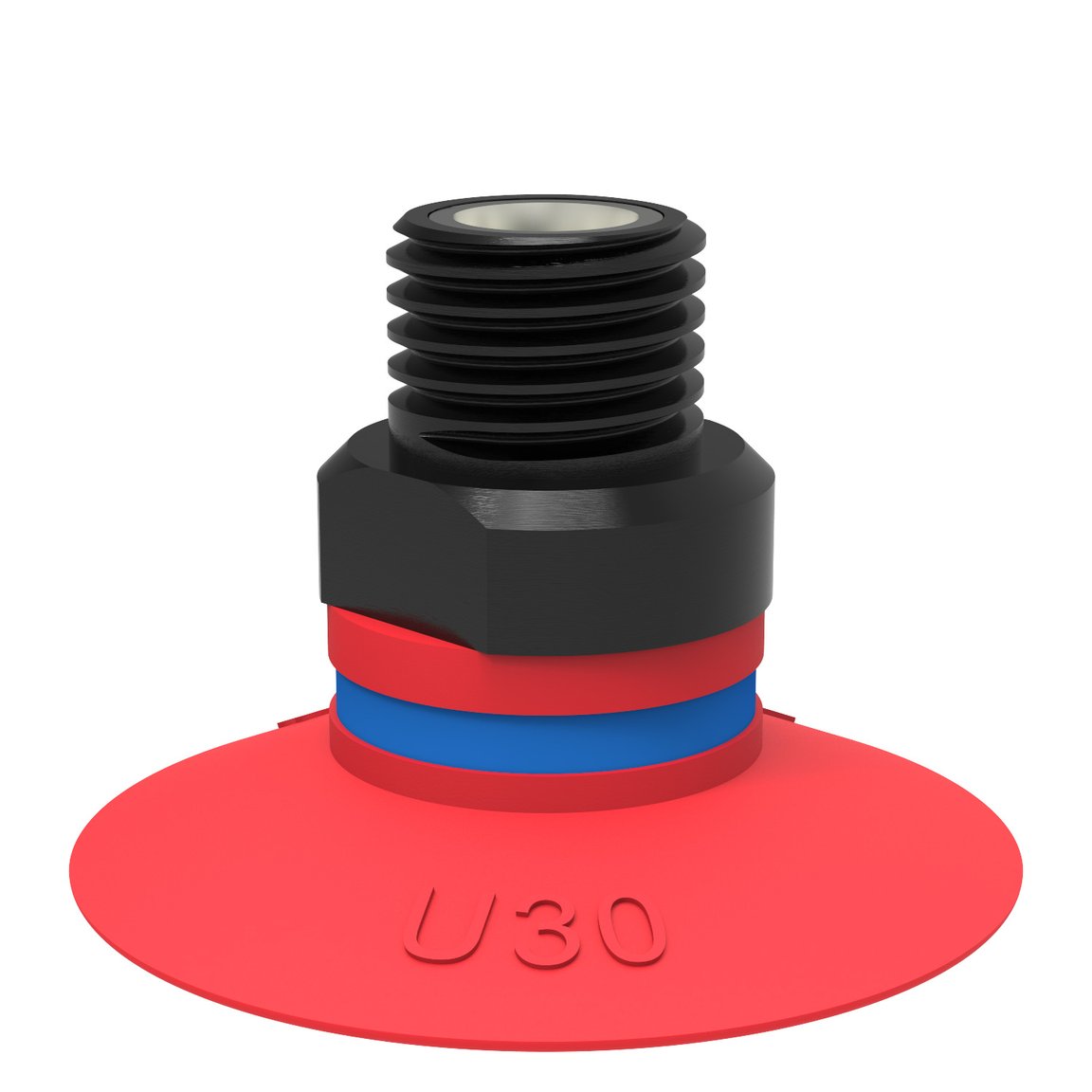 Suction cup U30 Silicone, 1/8" NPT male, with mesh filter - 1