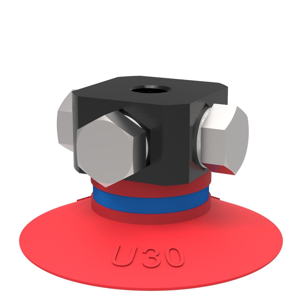 Ventosa U30 Silicone, 5xM5 fêmea, com filtro de tela
