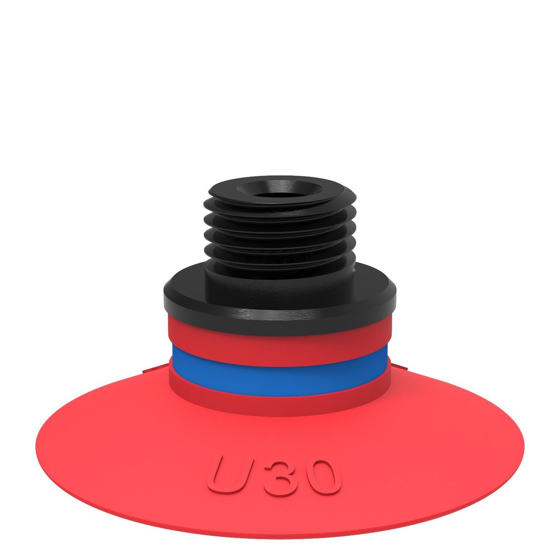 Suction cup U30 Silicone, G1/8" male / M5 female, with mesh filter