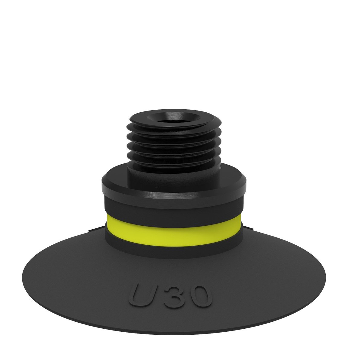 Suction cup U30 Nitrile-PVC, G1/8" male / M5 female, with mesh filter