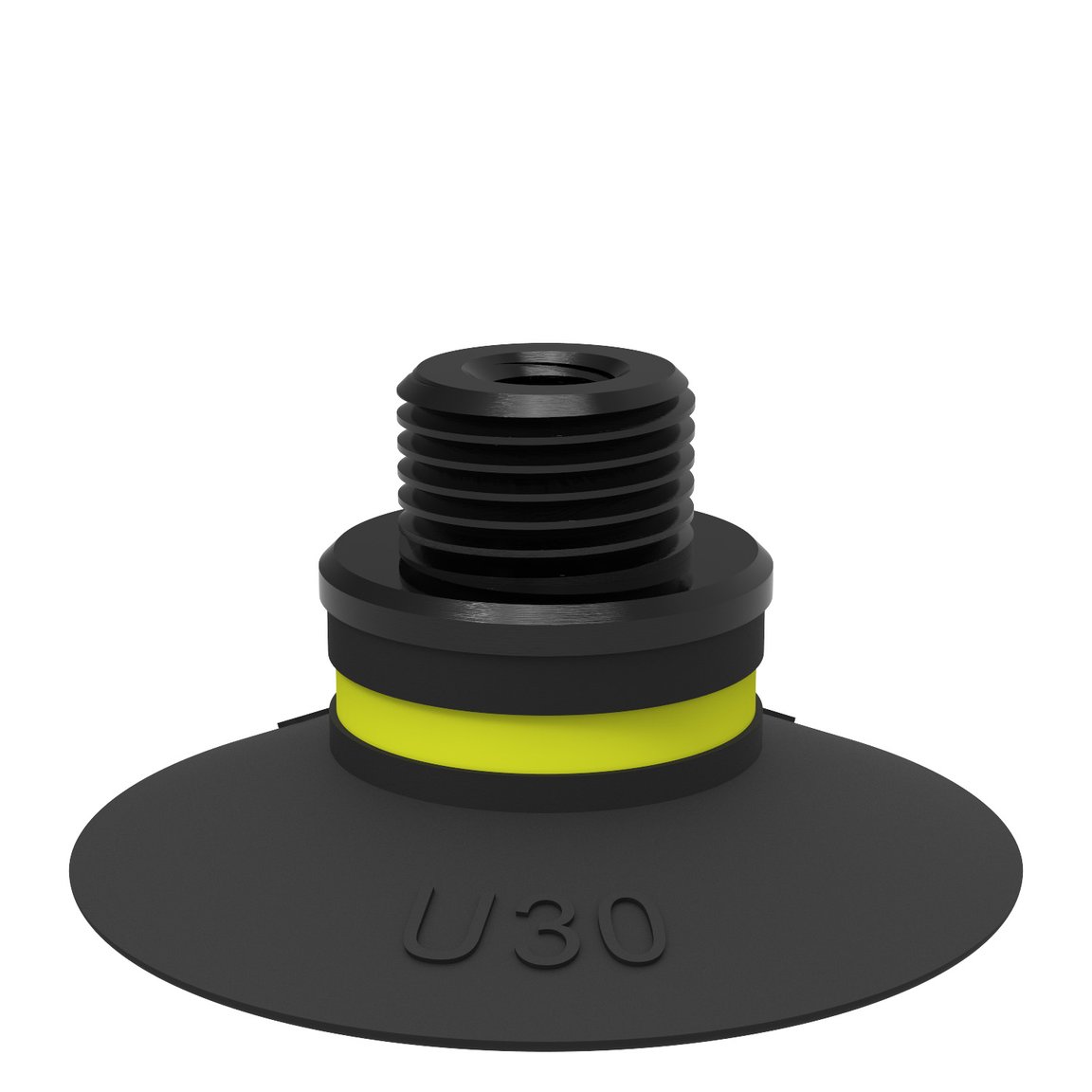 Suction cup U30 Nitrile-PVC, G1/8" male / M5 female, with dual flow control valve