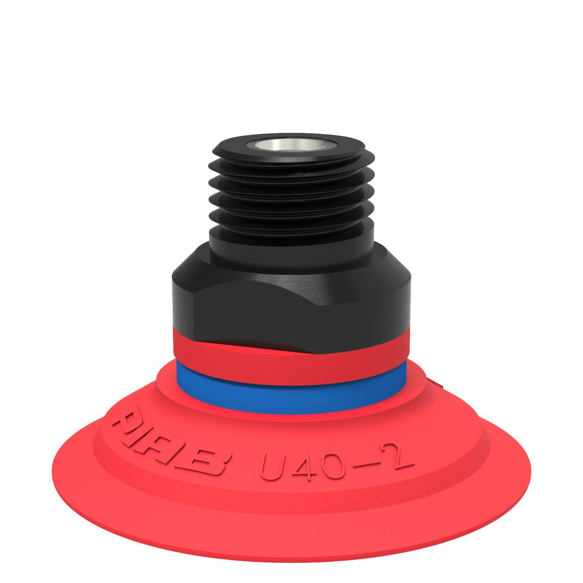 Suction cup U40-2 Silicone, 1/4" NPT male, with mesh filter - 1