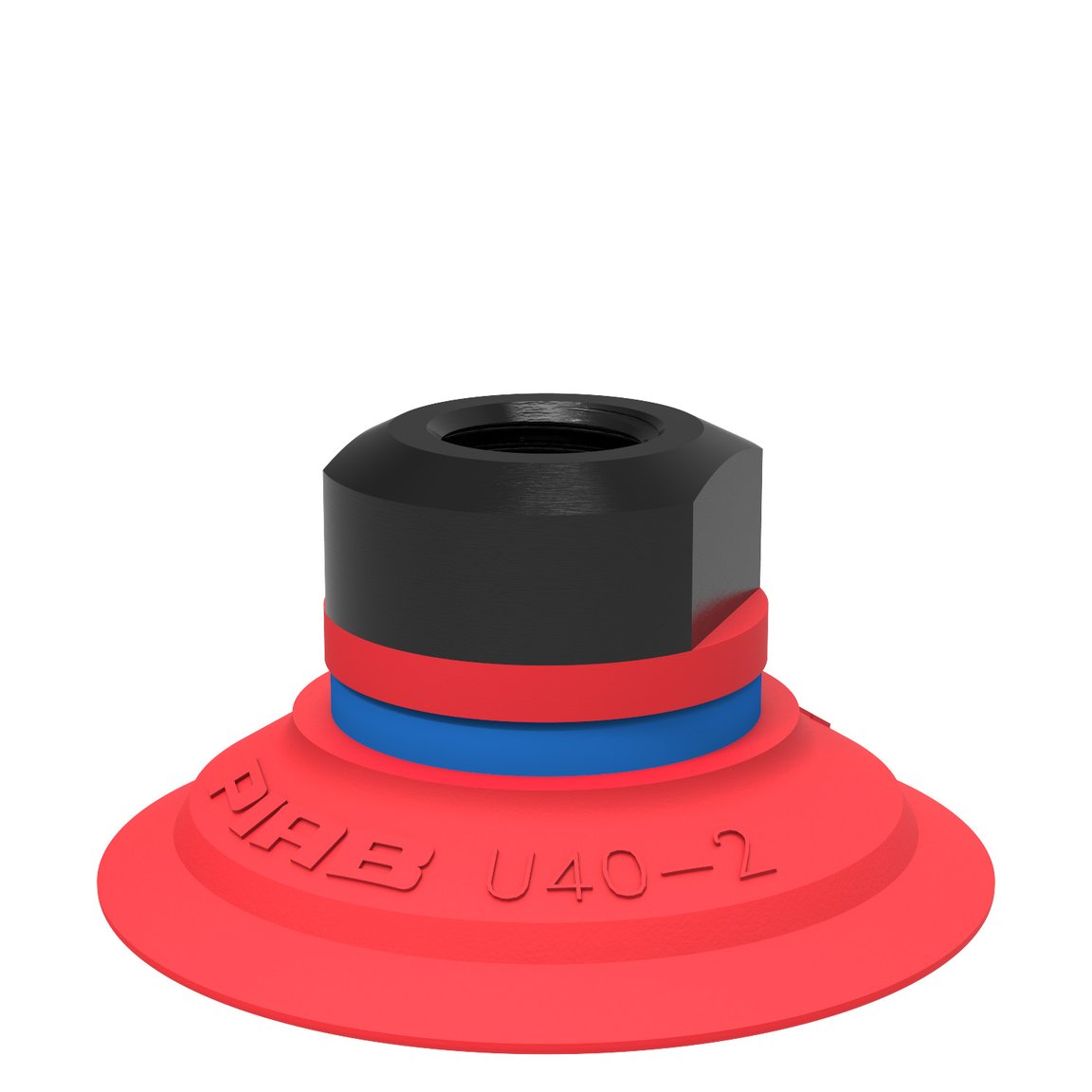 Suction cup U40-2 Silicone, 1/8" NPSF female, with mesh filter