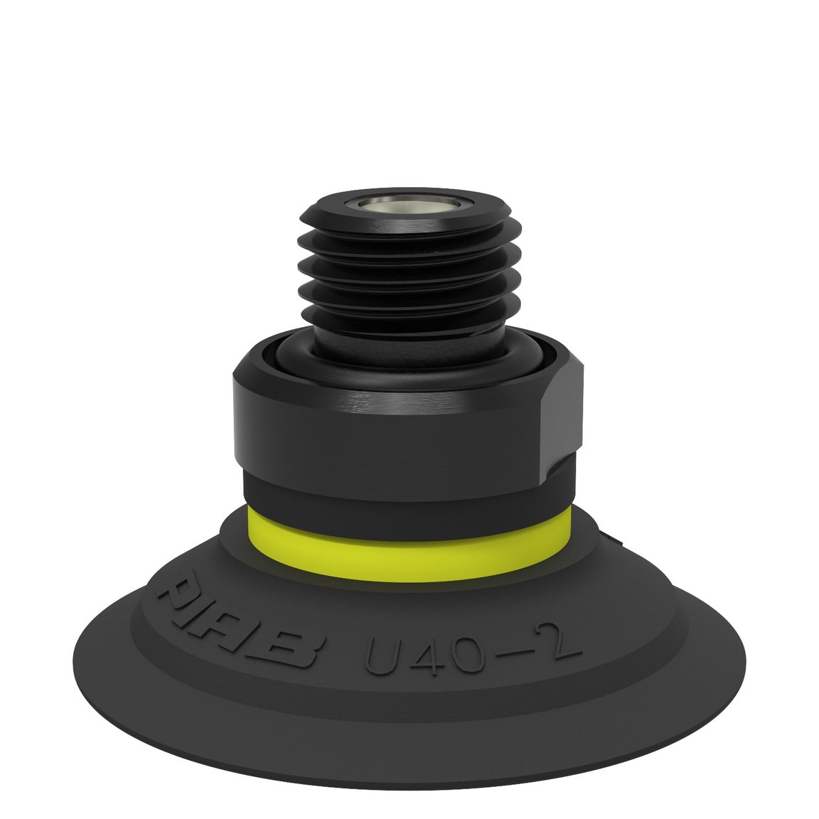 Suction cup U40-2 Nitrile-PVC, G1/4" male, with mesh filter and dual flow control valve