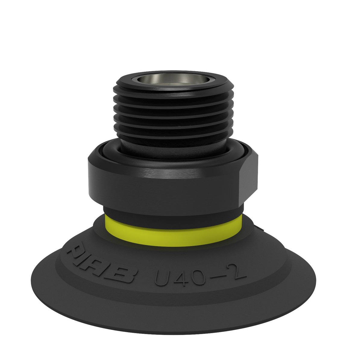 Suction cup U40-2 Nitrile-PVC, G3/8" male, with dual flow control valve