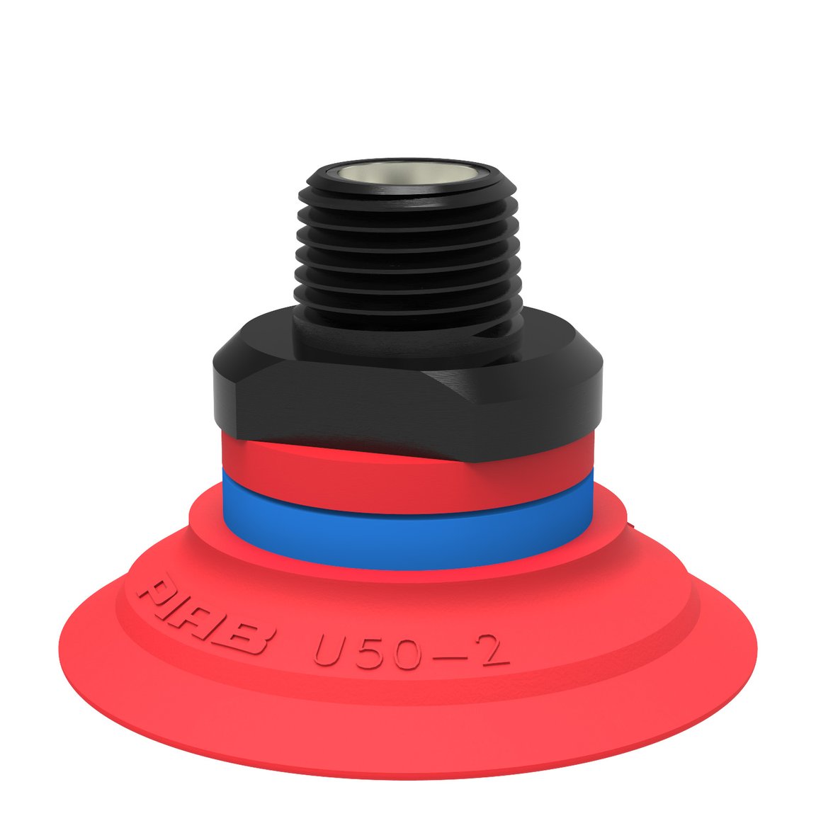 Suction cup U50-2 Silicone, NPT3/8" male, with mesh filter - 1