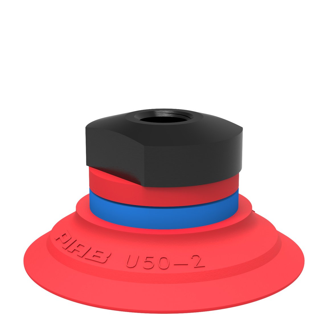 Suction cup U50-2 Silicone, 1/8" NPSF female, with dual flow control valve - 1