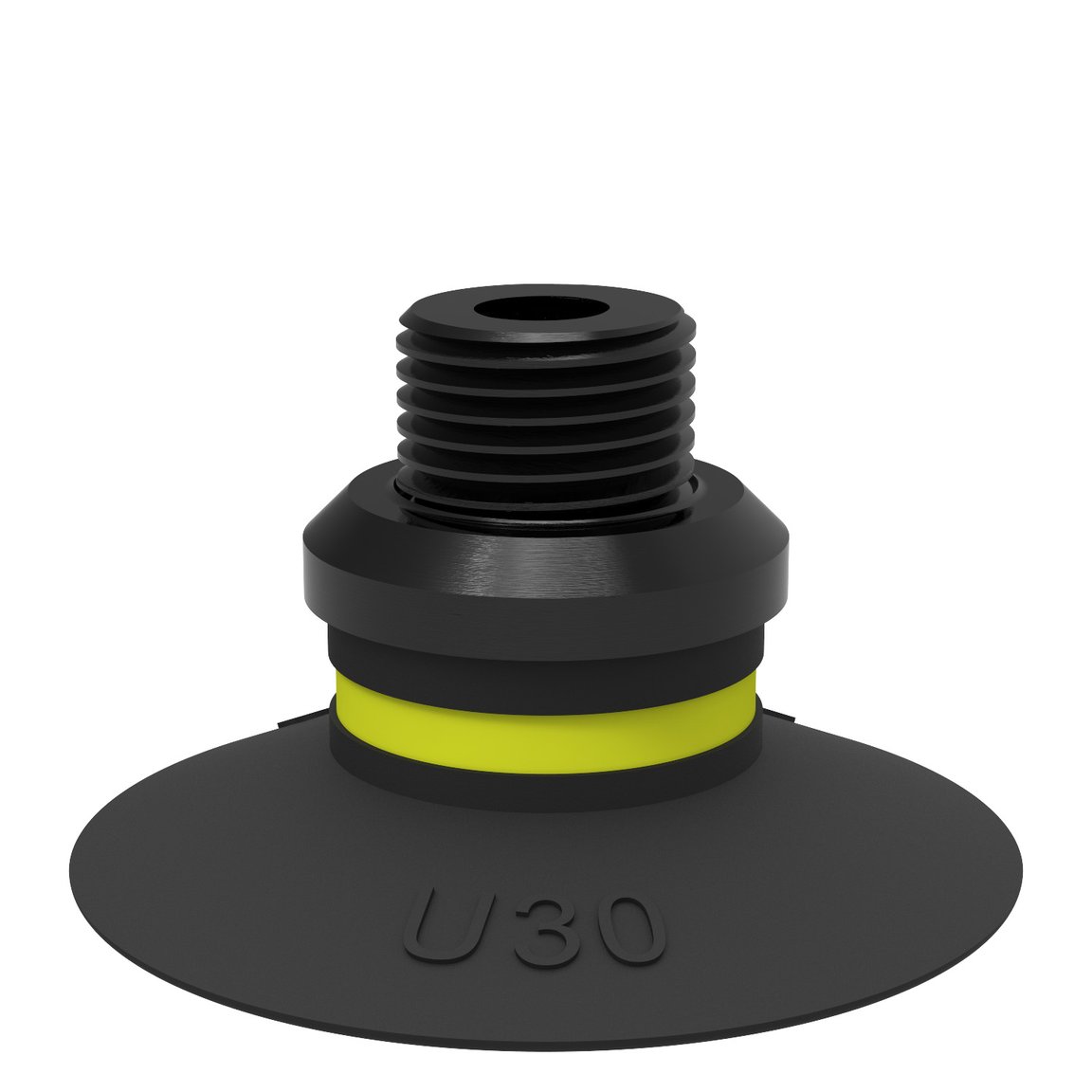 Suction cup U30 Nitrile-PVC, G1/8" male / M5 female, PA