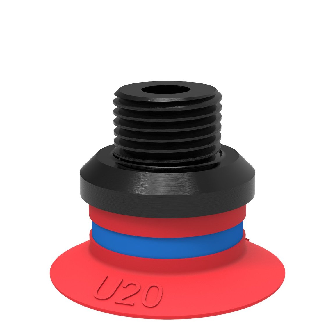 Suction cup U20 Silicone, G1/8" male/M5 female, PA