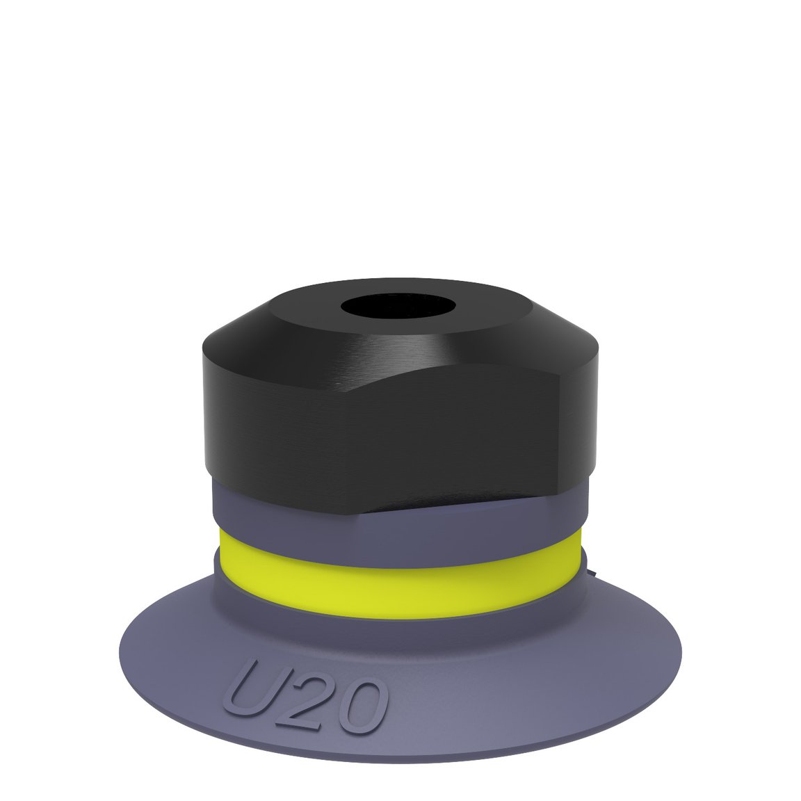 Ventosa U20 HNBR, M5 fêmea, com válvula de controle de fluxo - 1