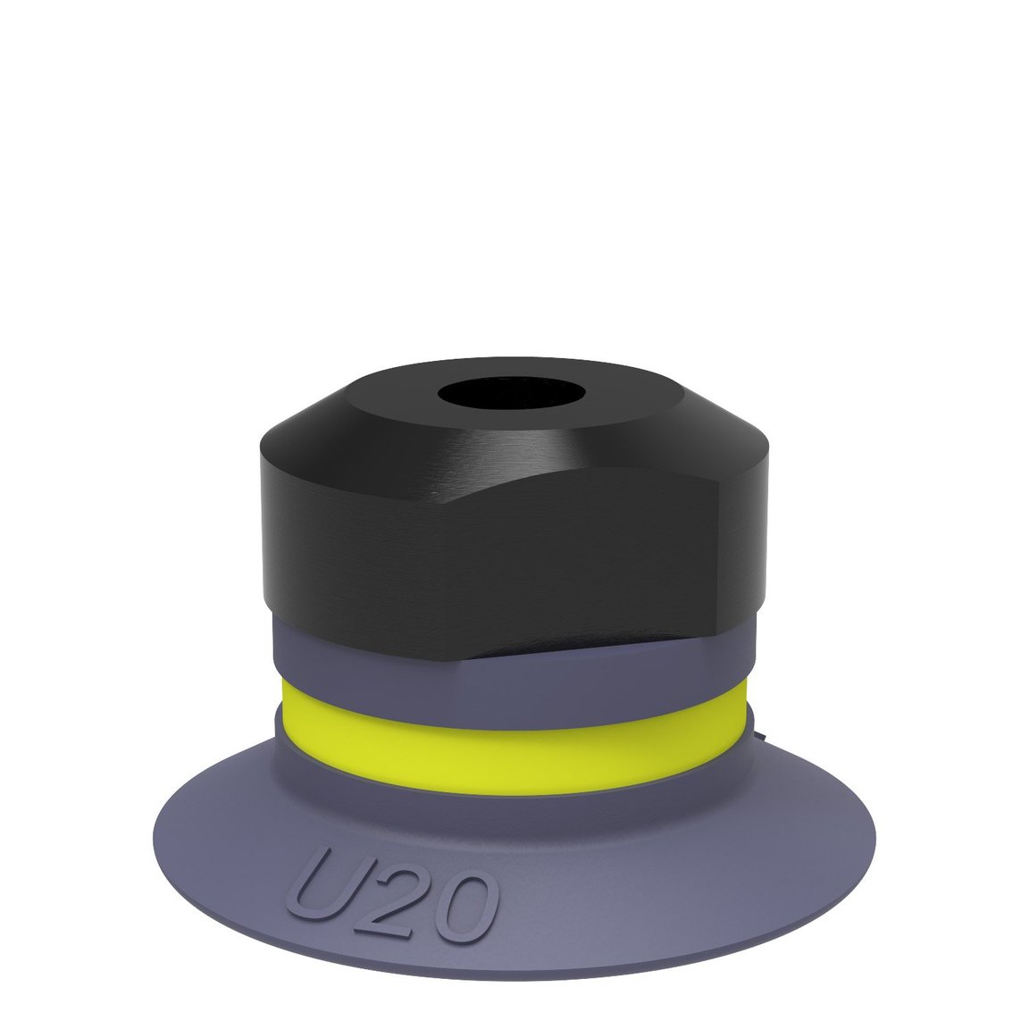 Suction cup U20 HNBR, M5 female, with dual flow control valve - 1