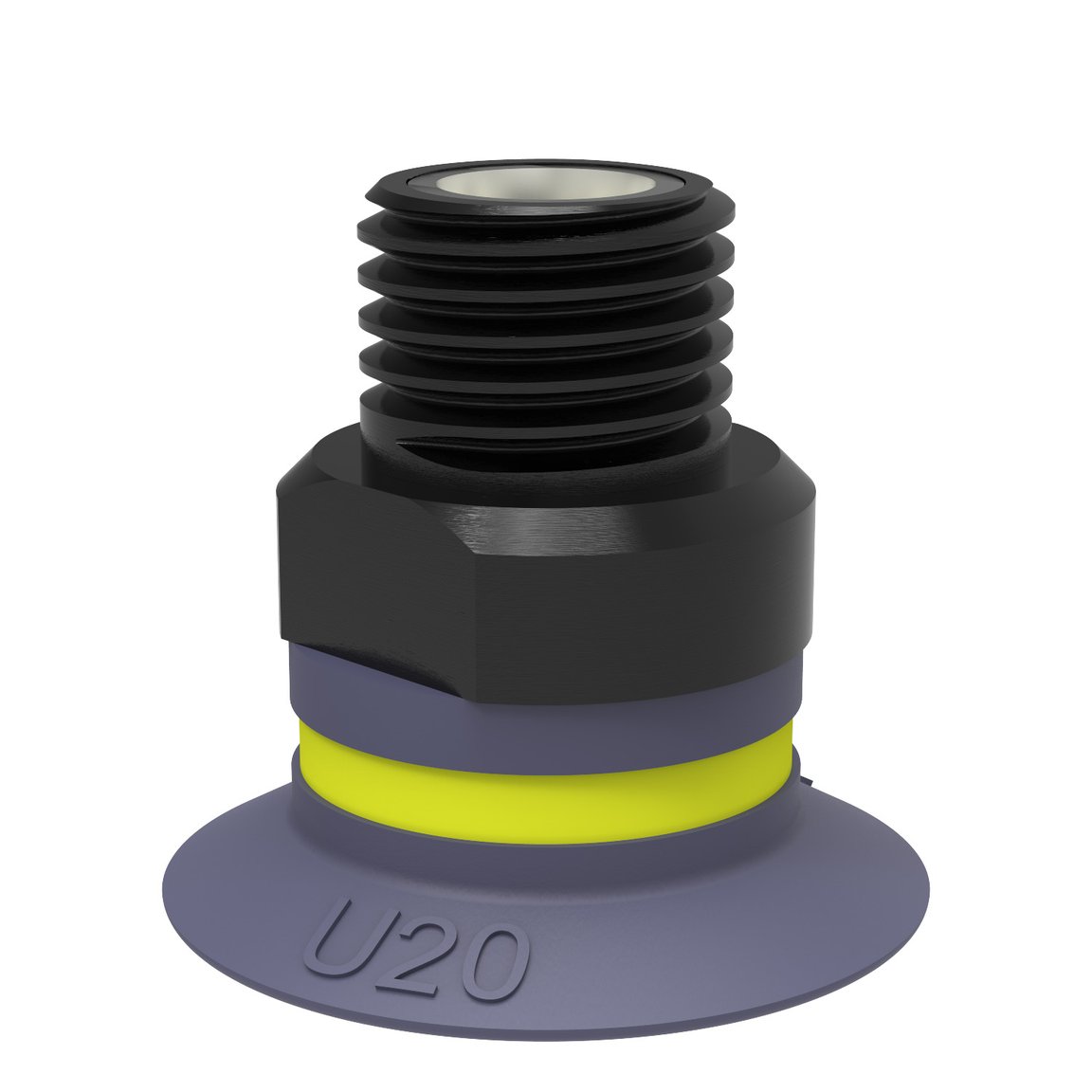 Suction cup U20 HNBR, 1/8" NPT male, with mesh filter