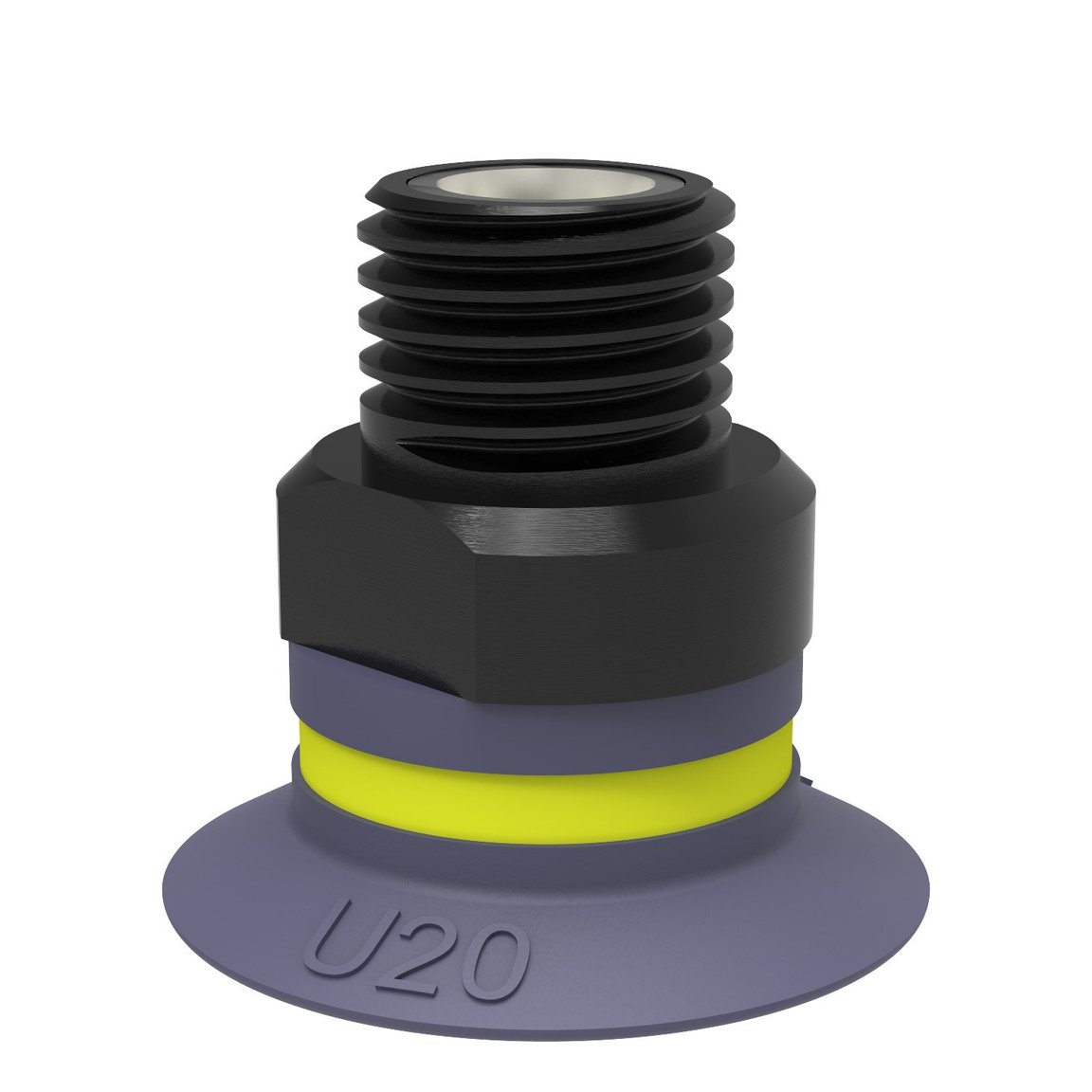 Suction cup U20 HNBR, 1/8" NPT male, with mesh filter