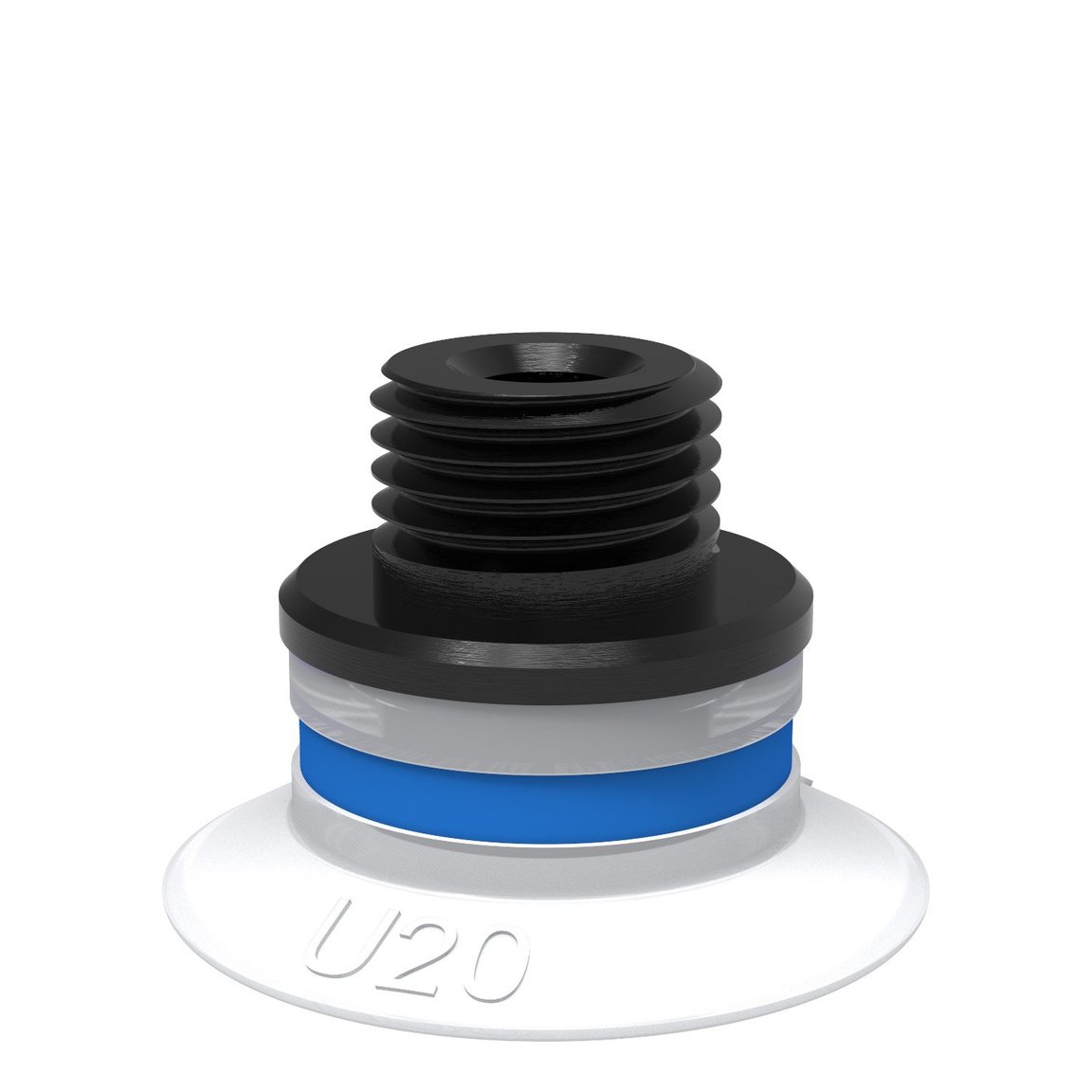 Suction cup U20 Silicone FCM, G1/8" male/M5 female, with mesh filter - 1