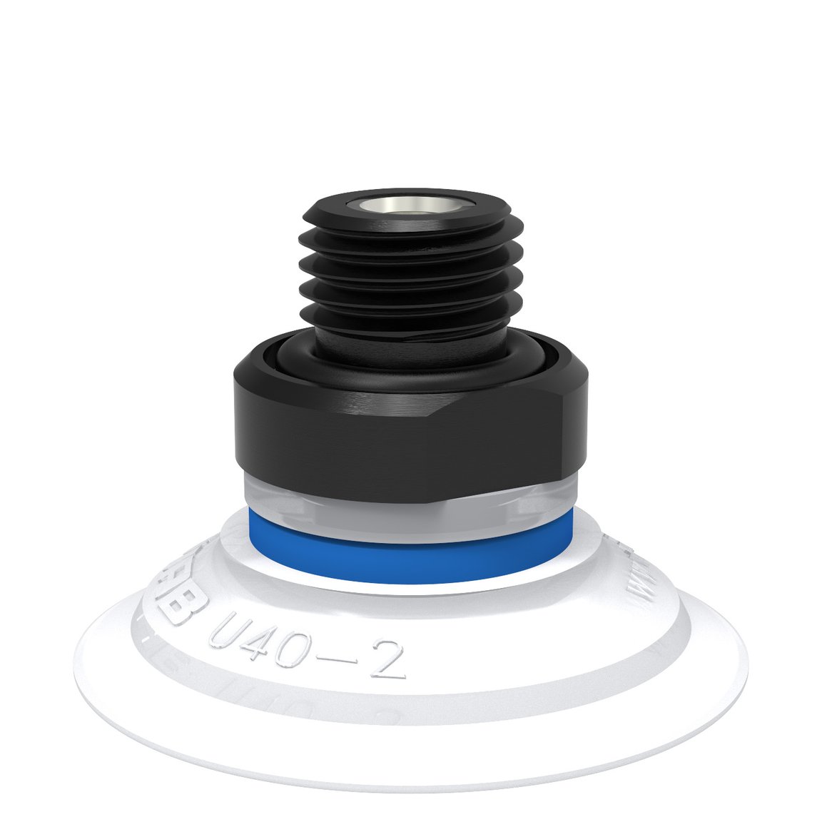 Suction cup U40-2 Silicone FCM, G1/4" male, with mesh filter