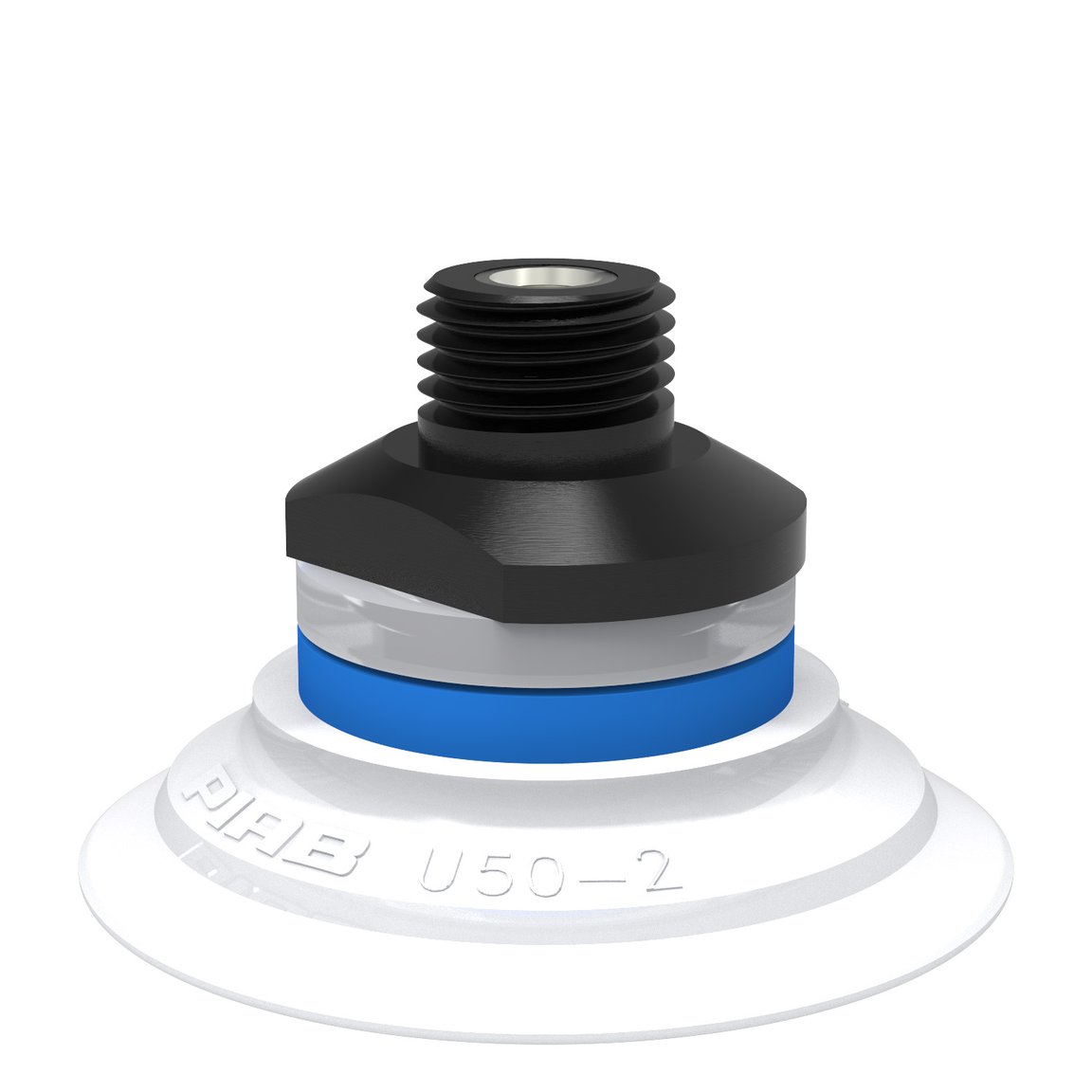 Suction cup U50-2 Silicone FCM, 1/4" NPT male, with mesh filter - 1