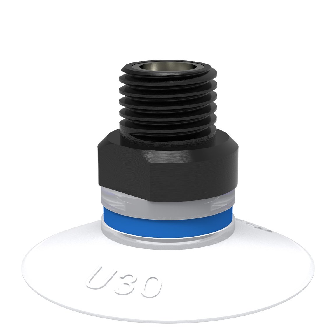 Suction cup U30 Silicone FCM, 1/8" NPT male, with mesh filter - 1