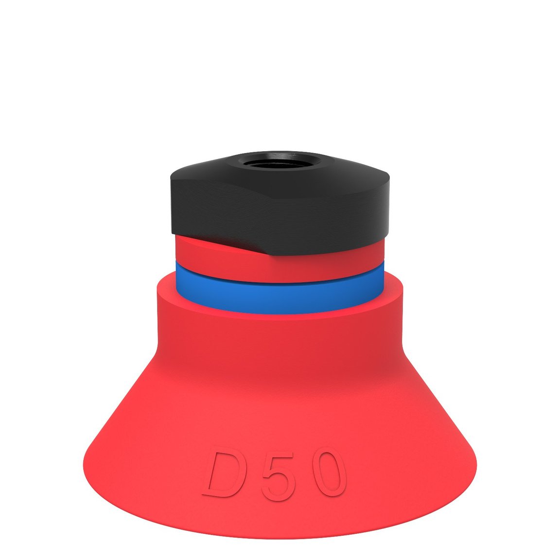 Suction cup D50 Silicone, 1/8" NPSF female - 1