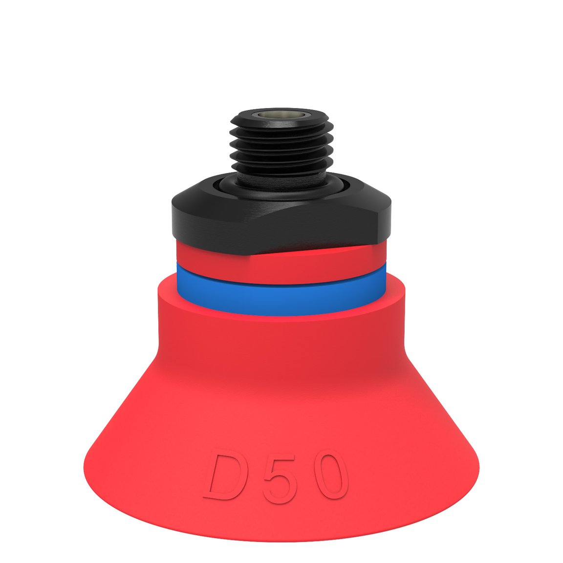 Suction cup D50 Silicone, G1/4" male, with mesh filter - 1