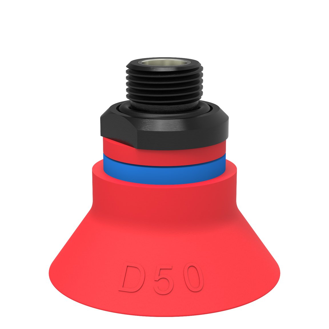 Suction cup D50 Silicone, G3/8" male, with mesh filter - 1
