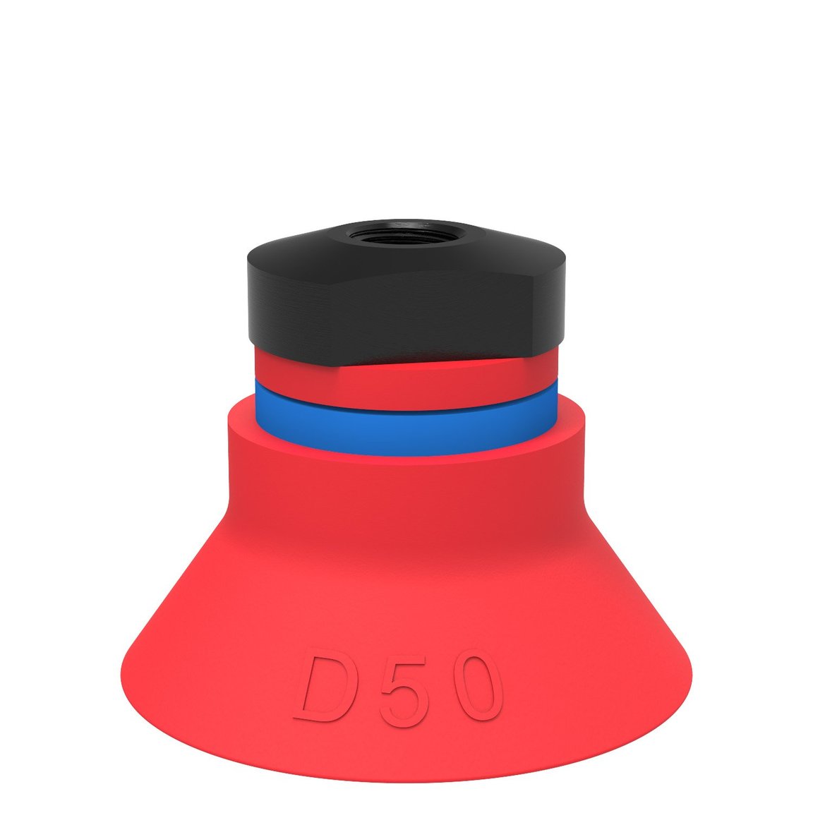 Suction cup D50 Silicone, 1/8" NPSF female, with mesh filter - 1