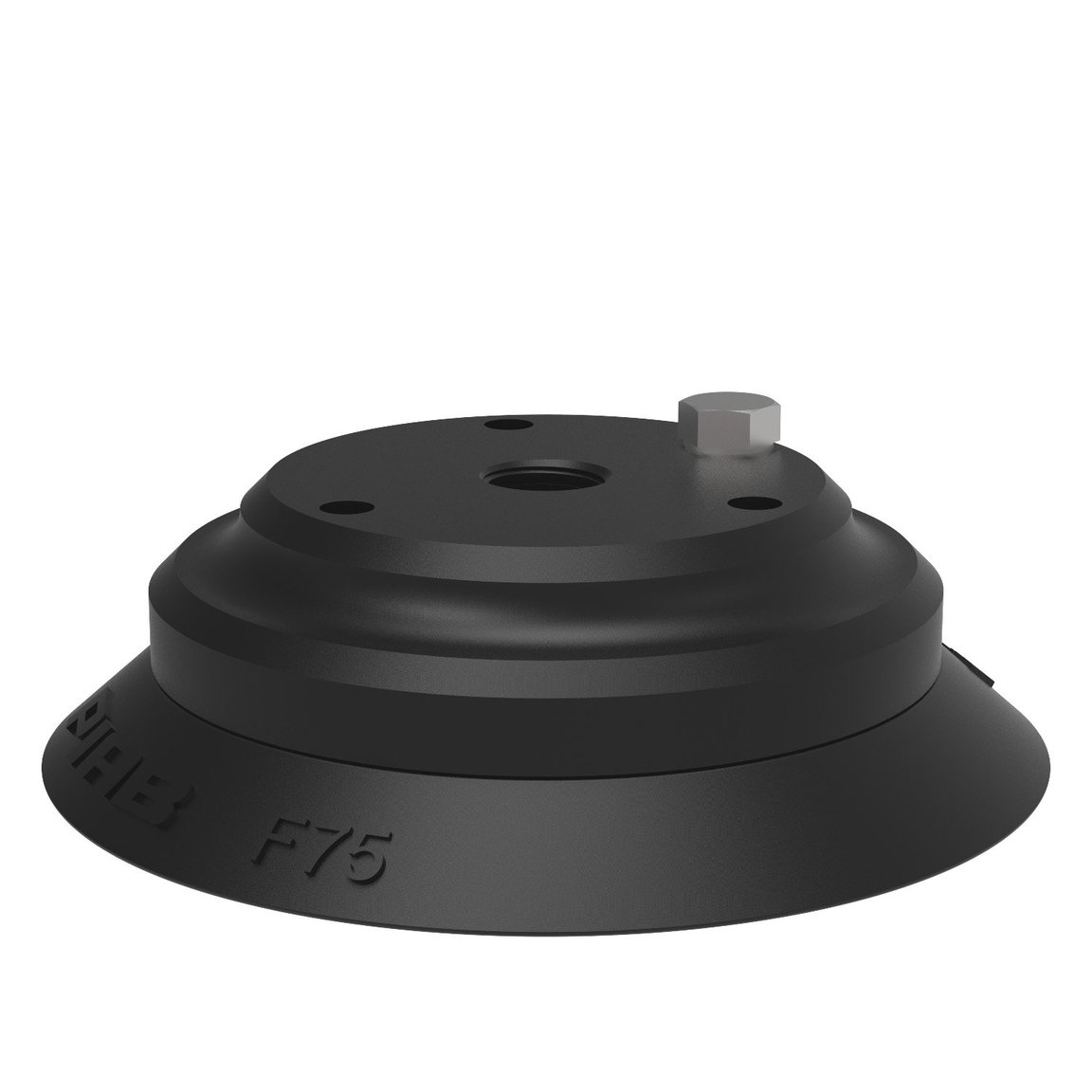 Suction cup F75 Nitrile-PVC, G1/2" female Al, with mesh filter