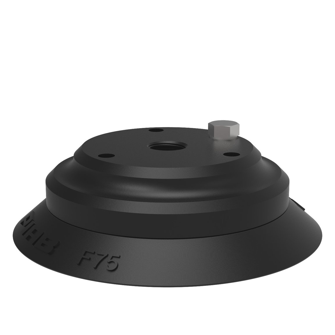 Suction cup F75 Nitrile-PVC, G1/2" female Al, with mesh filter - 1
