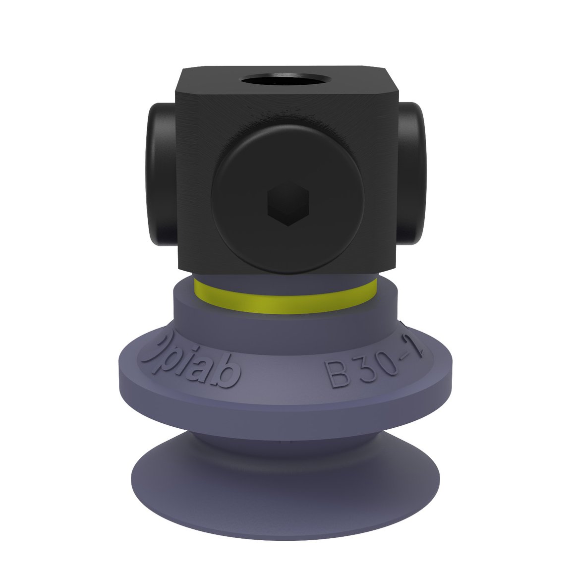 Suction cup B30-2 HNBR, 5x1/8" NPSF female, with dual flow control valve - 1