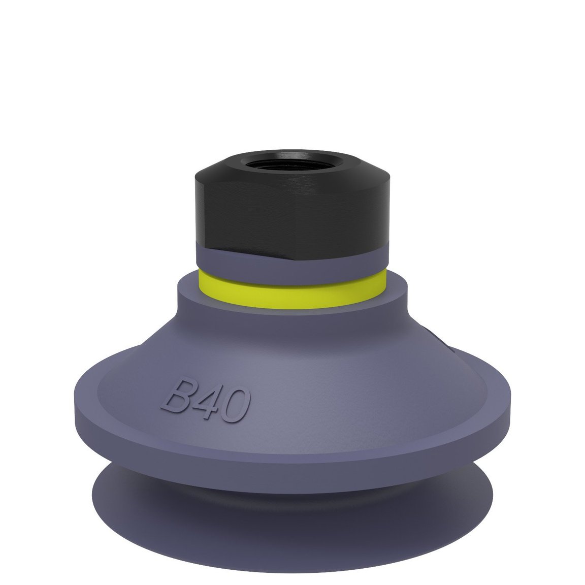 Suction cup B40 HNBR, 1/8" NPSF female, with dual flow control valve
