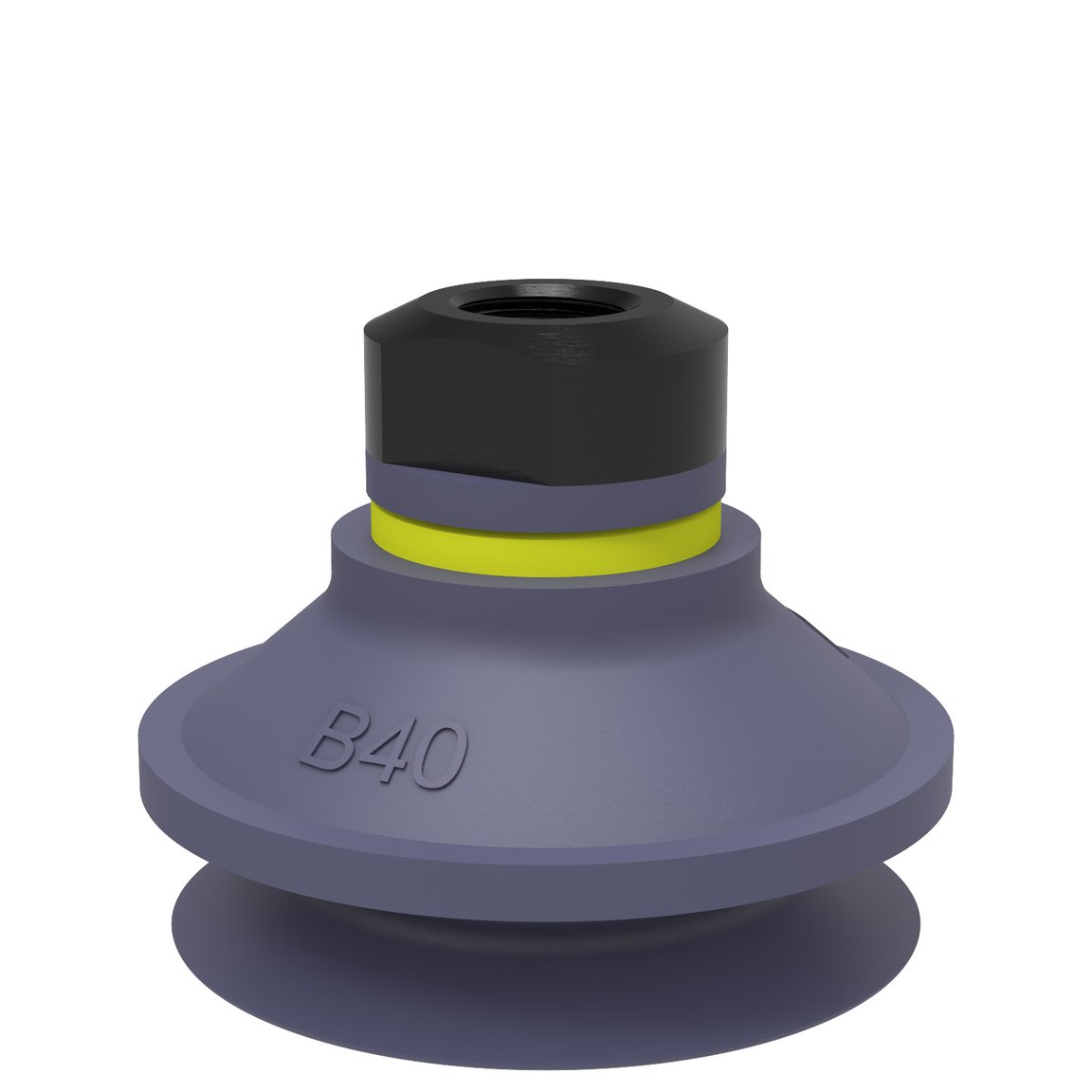 Suction cup B40 HNBR, 1/8" NPSF female, with dual flow control valve - 1