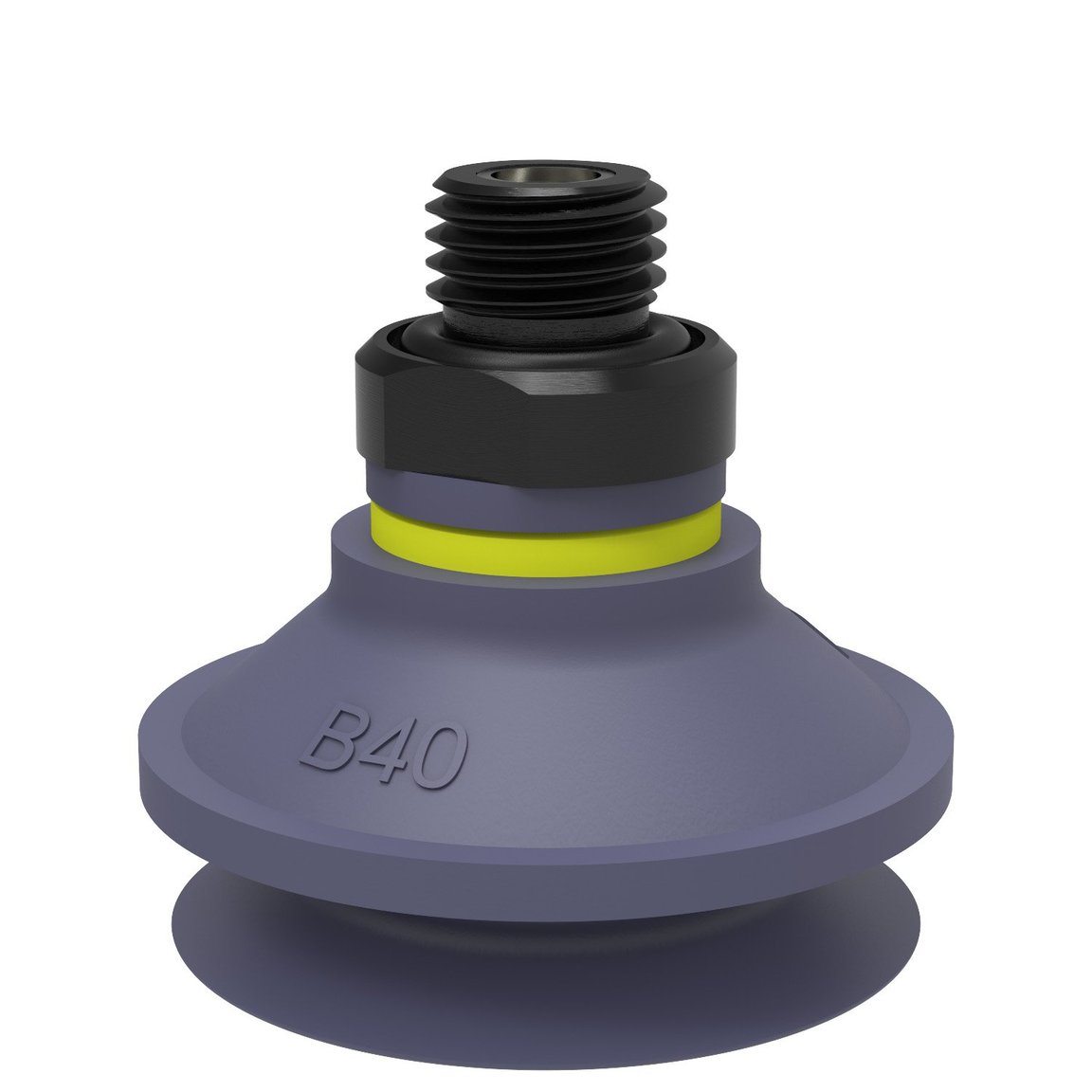 Suction cup B40 HNBR, G1/4" male, with dual flow control valve