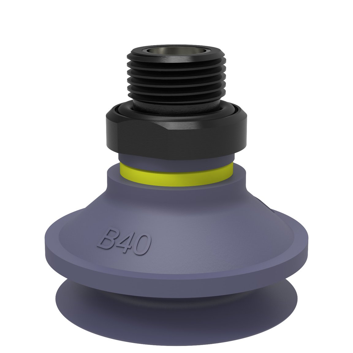 Suction cup B40 HNBR, G3/8" male, with dual flow control valve - 1