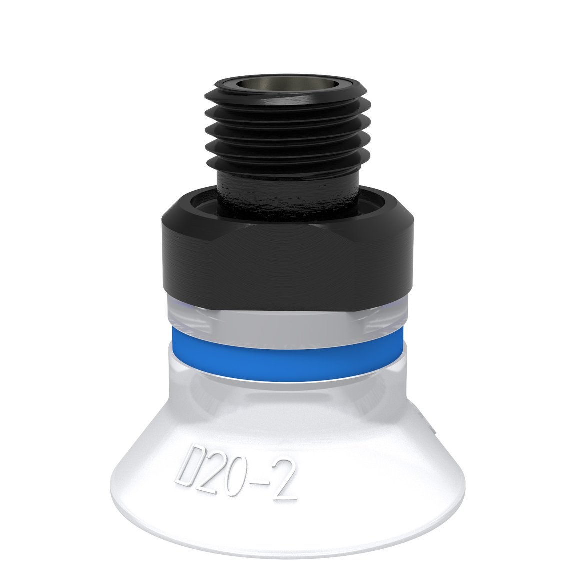 Suction cup D20-2 Silicone FCM, G1/8" male, with mesh filter - 1