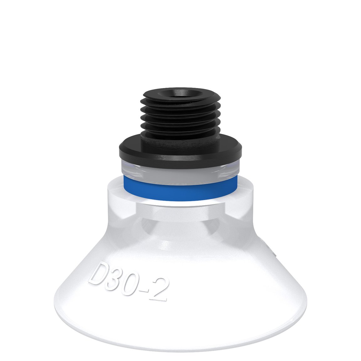 Suction cup D30-2 Silicone FCM, G1/8" male/M5 female, with mesh filter - 1