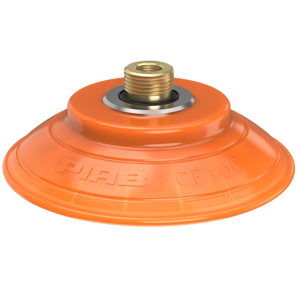 Ventouse FCF100P polyuréthane 55/60, filetage mâle G3/8" avec filetage interne 1/8" NPSF