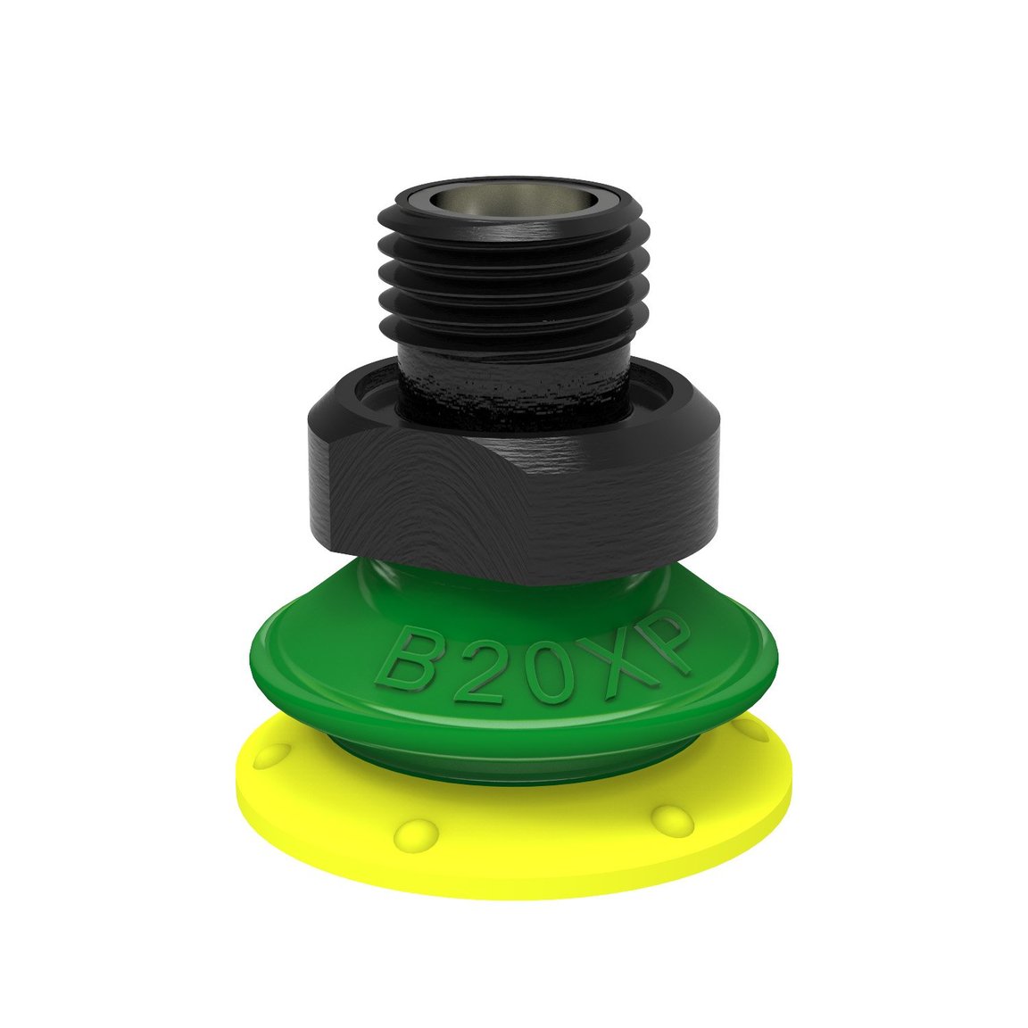 真空吸盘 B20XP 邵氏硬度 30°/60°, G1/8" 外螺纹 带筛网过滤器 - 1