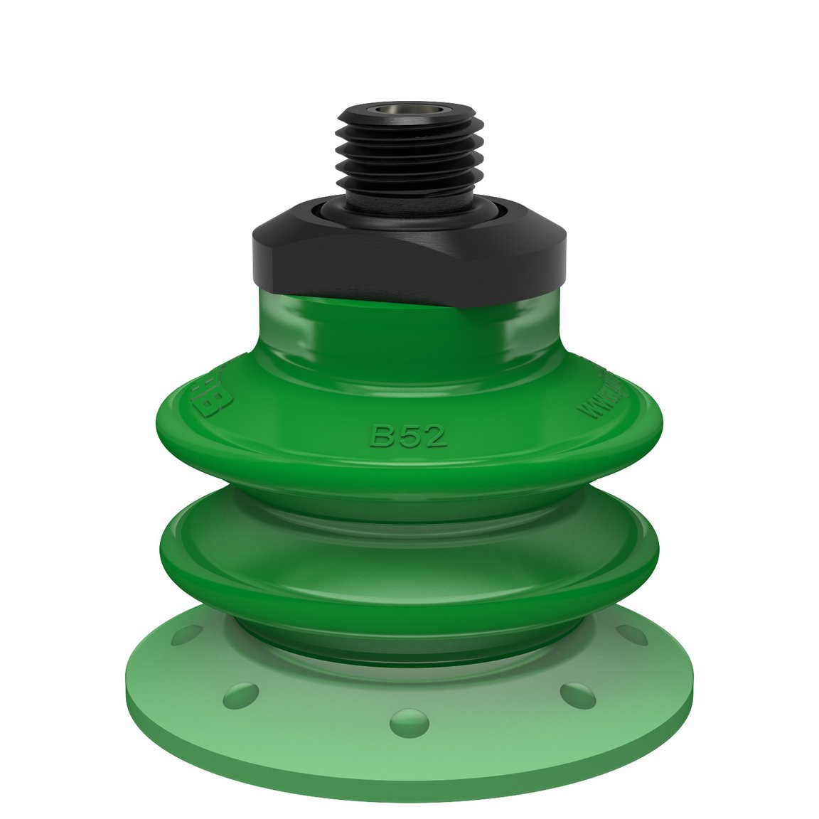 Suction cup BX52P Polyurethane 60 with filter, G1/4" male, with dual flow control valve - 1